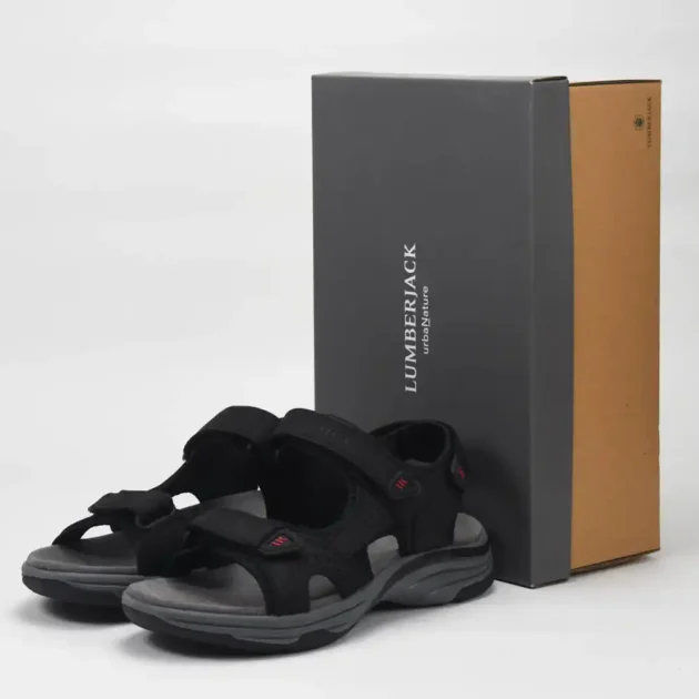 LUMBERJACK Sandale Homme BOGART Noir - Gentel Grab الجزائر