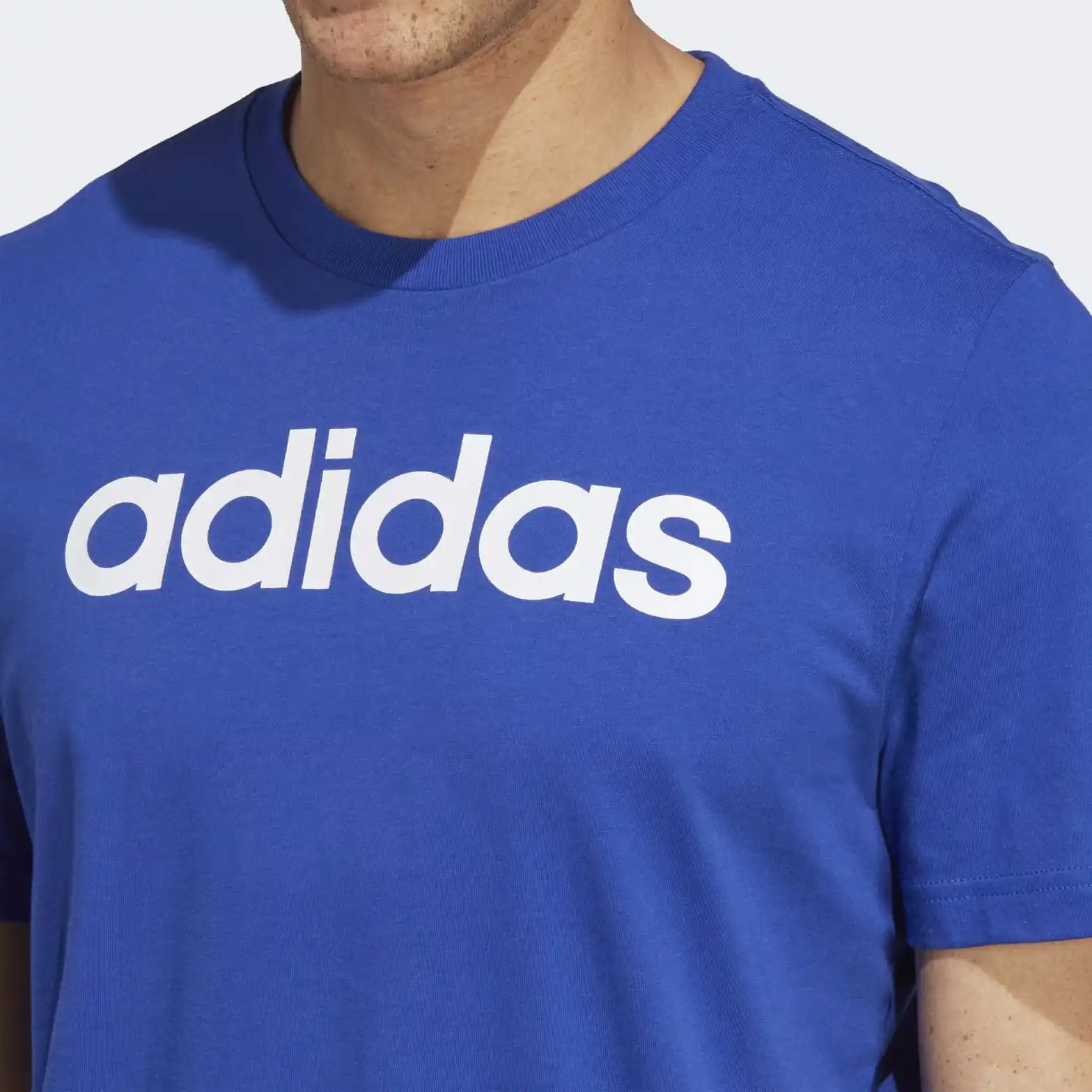 ADIDAS Essentials Single Jersey Linear Embroidered Logo Tee - Gentel Grab الجزائر