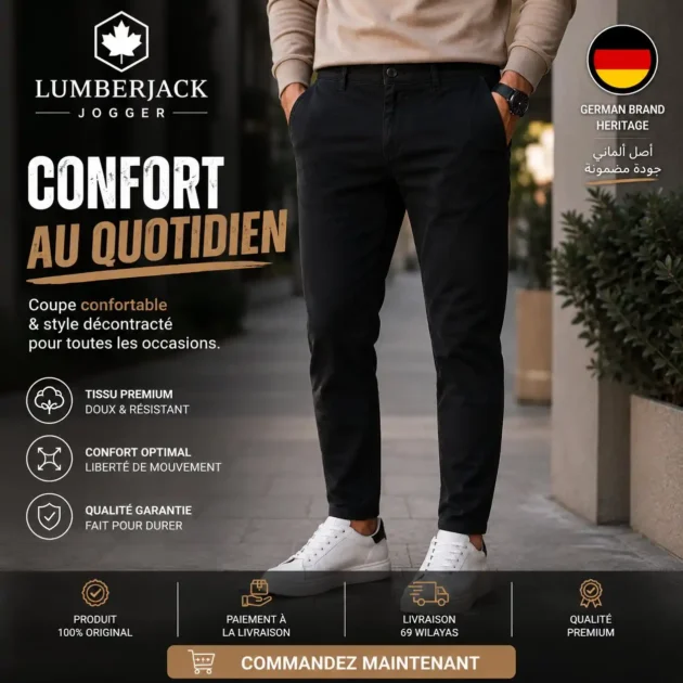 LUMBERJACK JOGGER BLACK - Gentel Grab الجزائر