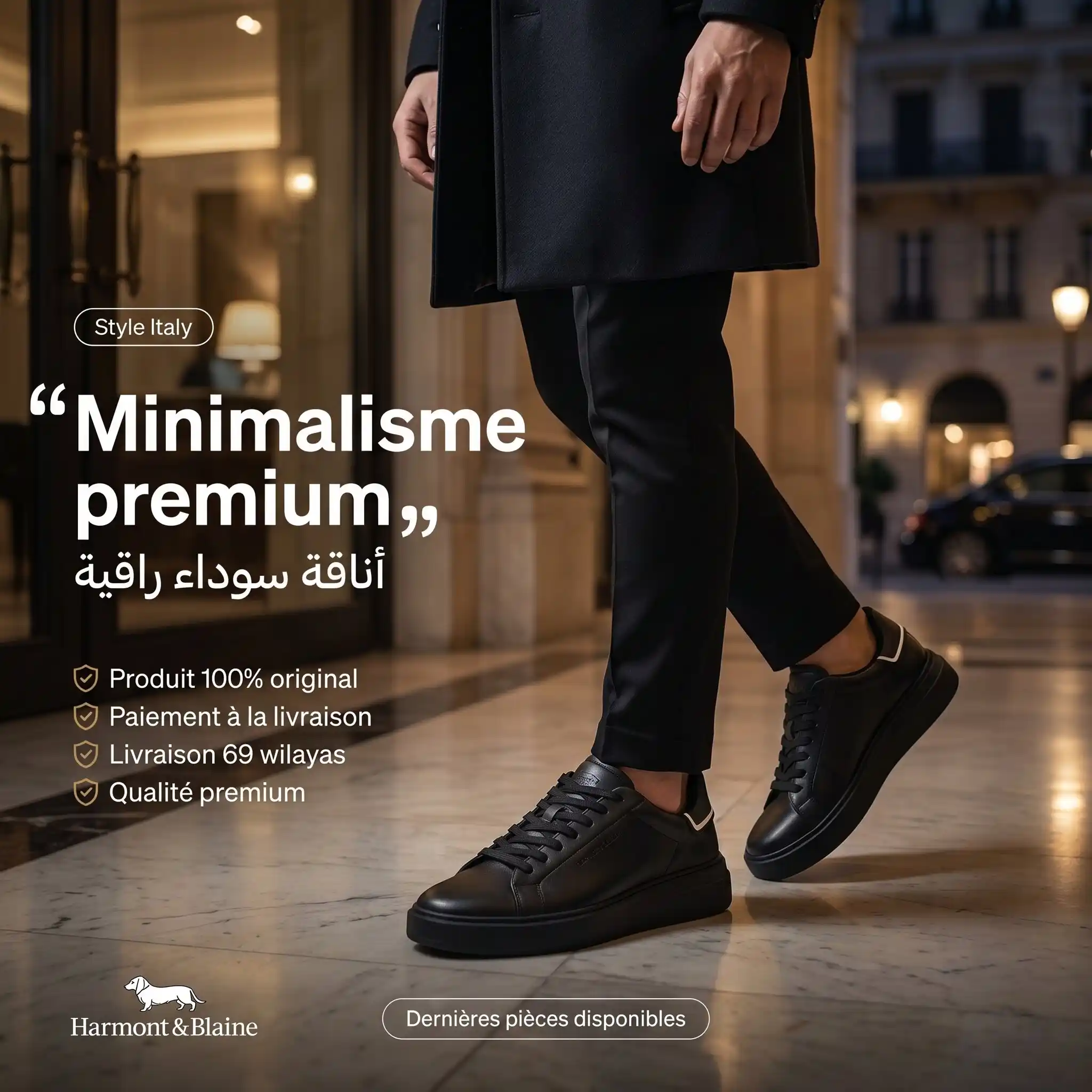 Harmont and Blaine Calf Sneakers Homme - Gentel Grab الجزائر