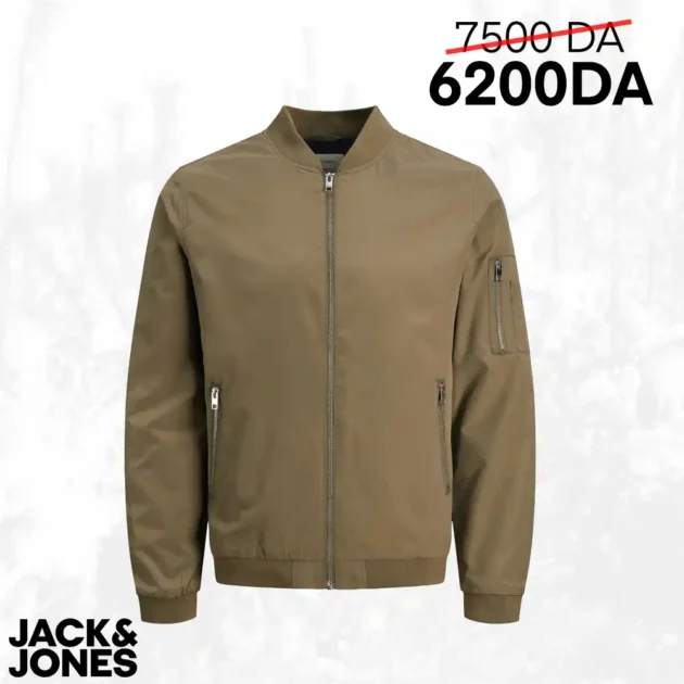 JACK & JONES BOMBER JOMER BOMBER KHAKI - Gentel Grab الجزائر