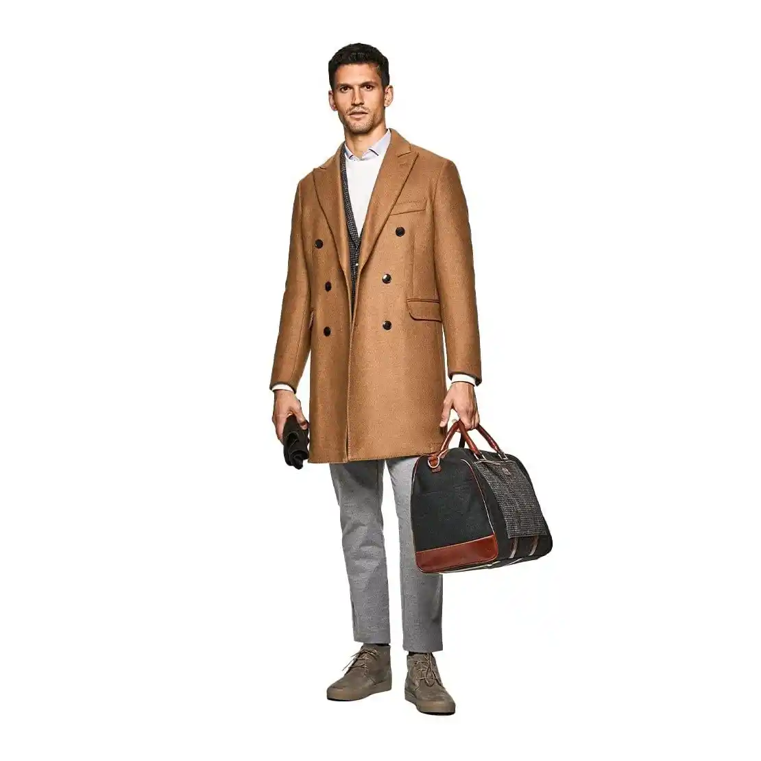 MANTEAU Hackett London Camel Broken Twill DB - Gentel Grab الجزائر