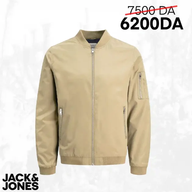 JACK & JONES BOMBER JOMER BOMBER BEIGE - Gentel Grab الجزائر