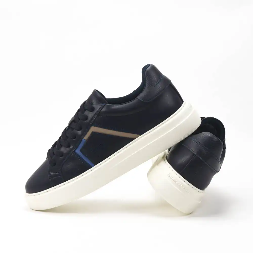 Harmont and Blaine Blue Sneakers Homme - Gentel Grab الجزائر