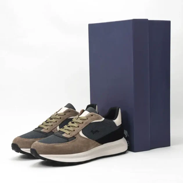 Harmont and Blaine Camoscio Tex Sneakers Homme - Gentel Grab الجزائر