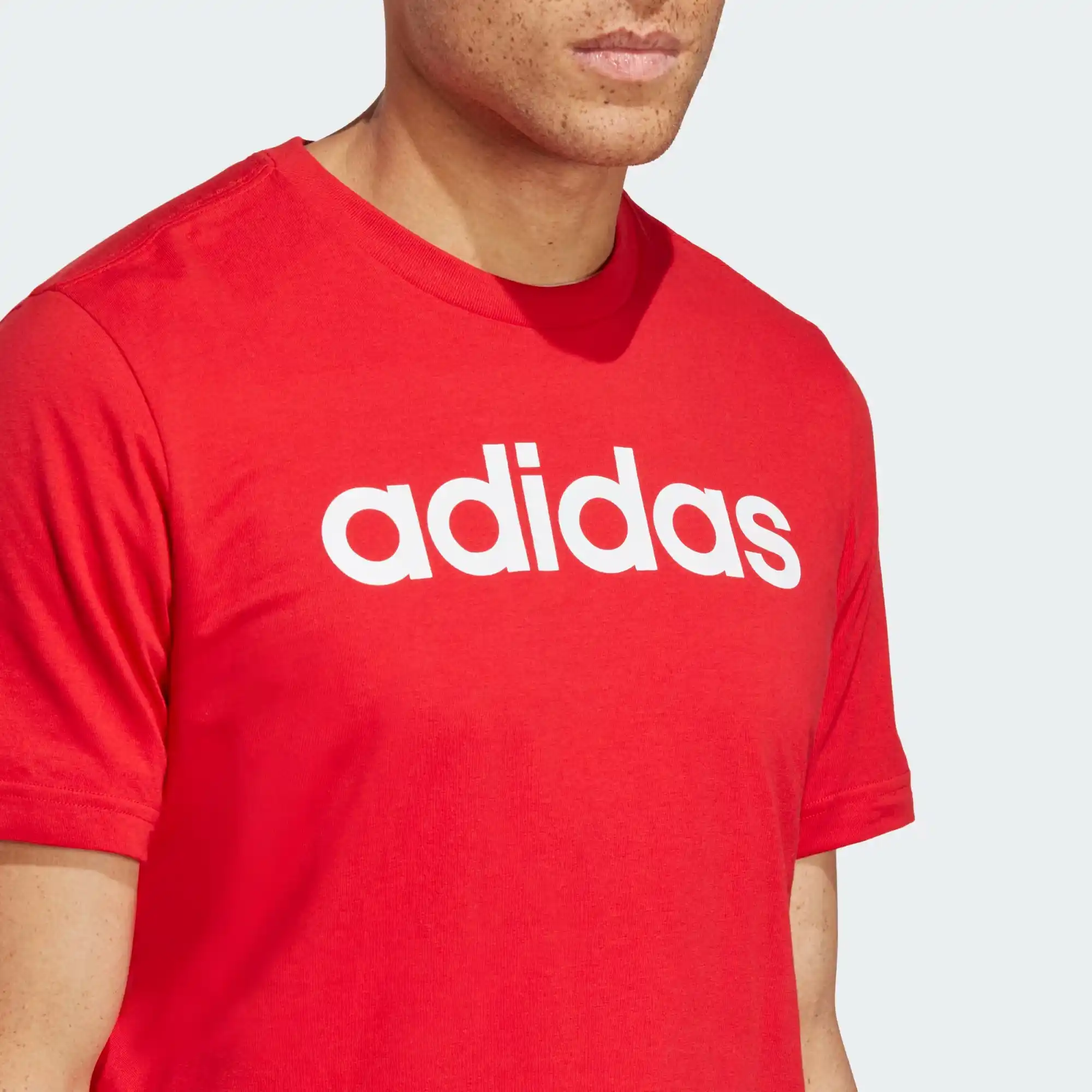 ADIDAS Essentials Single Jersey Linear Embroidered Logo Tee - Gentel Grab الجزائر